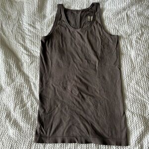 Ribbed Brown Tank Top